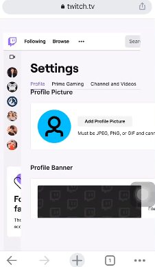 How do you put a Twitch banner on your phone?