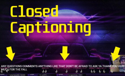 closed captioning for twitch