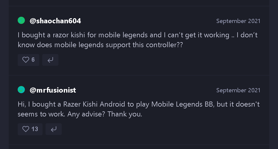 razer kishi is not compatible with mobile legends