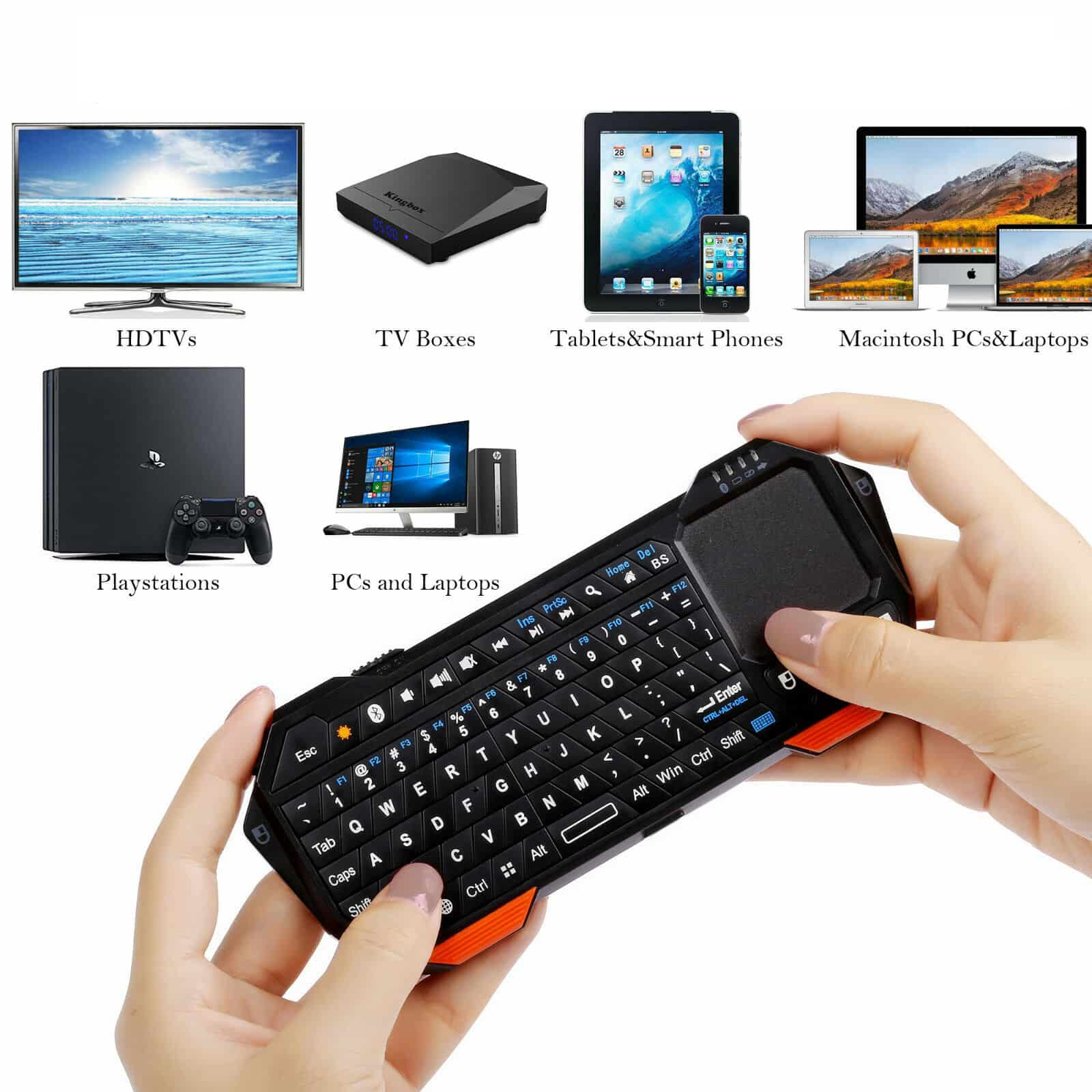 Mini Multi Device Bluetooth Keyboard with Touchpad | Hobbiestly