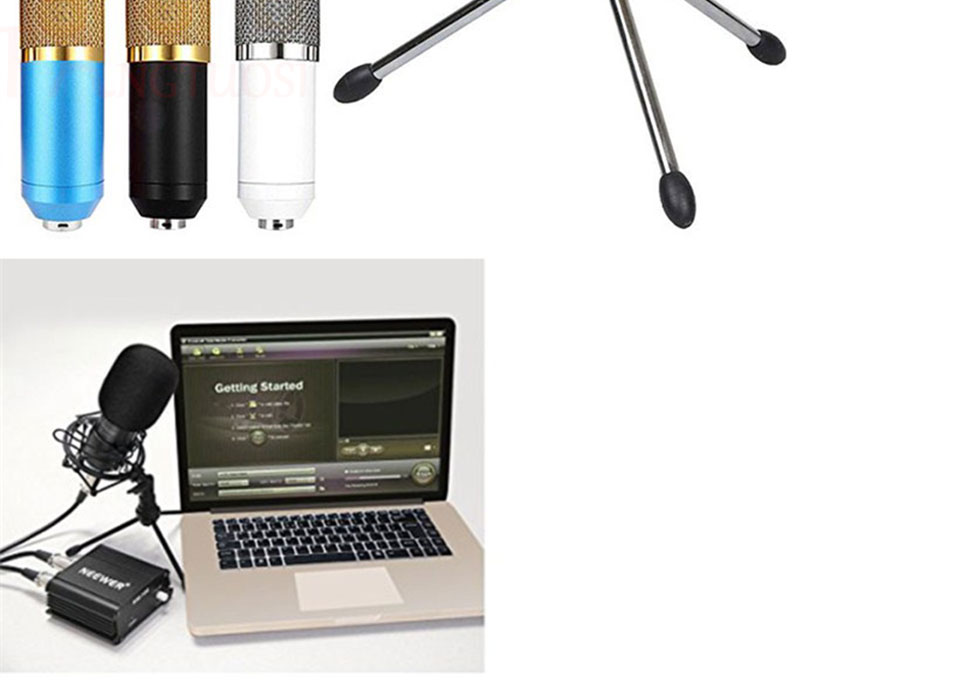 Sound Recording Microphone with Shock Mount